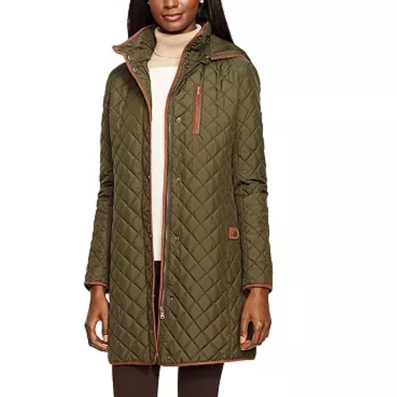 Ralph Lauren Jackets & Blazers - 🧥 Classic Ralph Lauren Quilted Jacket Rain Coat Khaki Green With Hood Like NEW